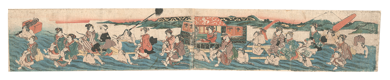 作者不詳「大井川の渡し（仮題）」