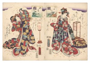 豊国三代「源氏五十四帖　乙女 初音」