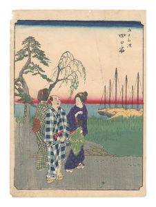広重初代「五十三次　四日市」