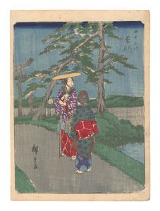 広重初代「五十三次　掛川」