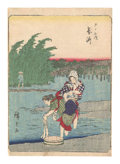 広重初代「五十三次　岡崎」