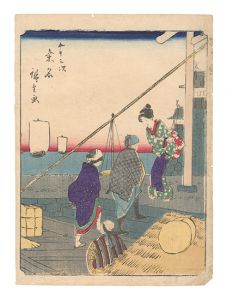 Hiroshige I / Fifty-three Stations / Kuwana [五十三次　桑名]