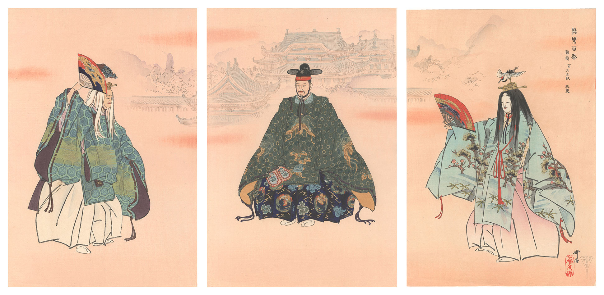 Tsukioka Kogyo “One Hundred Noh Plays / Tsurukame (Gekkyuden)”