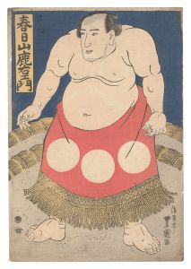 Toyokuni II / Sumo-e: Kasugayama Shikaemon from Shonai [相撲絵　庄内 春日山鹿右衛門]