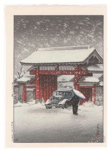 One Hundred Views of New Tokyo / Snow at the Great Gate fo Shiba