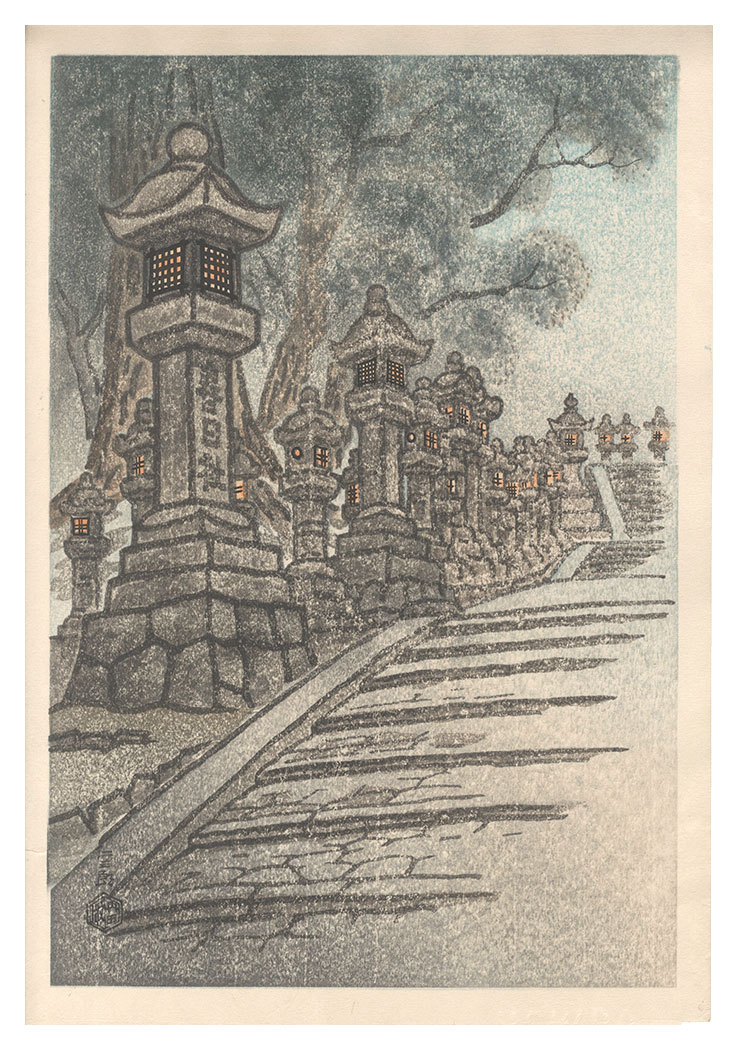 Ito Nisaburo “Stone Lanterns in the Kasuga Shrine　(tentative title)”