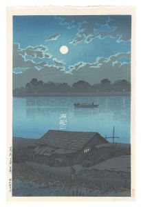 Twenty Views of Tokyo / Moon on the Arakawa River in Akabane