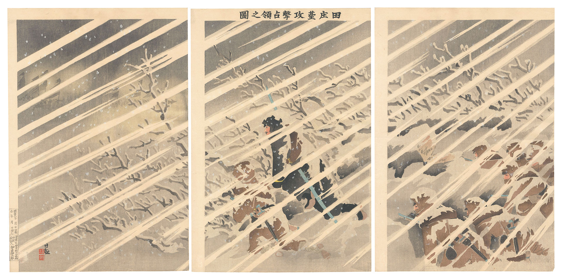 Kiyochika “Illustration of the Attack and Occupation of Tianzhuangtai”