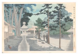 Holy Historical Sites / No. 12： Evening moon of Kishu Hinokiuma Jingu