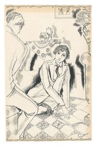 岩田専太郎「自筆画稿」
