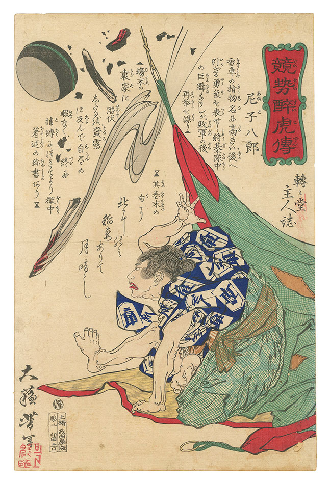 芳年「競勢酔虎伝　尼子八郎」