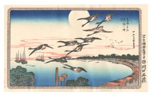 Hiroshige I / Famous Places in the Eastern Capital / Bright Moon over Takanawa【Reproduction】 [東都名所　高輪之明月【復刻版】]