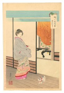 月耕「婦人風俗尽　つぼね下り」