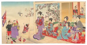 周延「貴婦人祝勝之図」