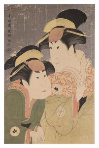 写楽「二世瀬川富三郎の大岸蔵人妻やどり木 中村万世の腰元若草【復刻版】」