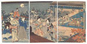Toyokuni III / Genji in the Twelve Months / Mid Autumn [源氏十二ヶ月之内　仲秋]