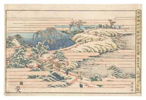 浮絵 隅田川梅若宮雪見之図
