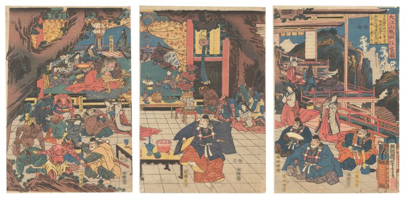 Yoshitora “Dwelling of Demons at Oeyama”