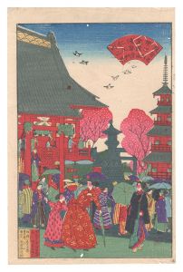 矢田部多十郎「東京名所之内　金龍山浅草寺仁王門内之景」
