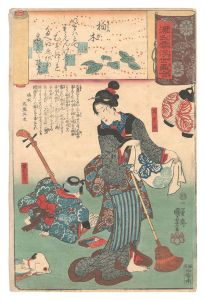 国芳「源氏雲浮世画合　柏木」