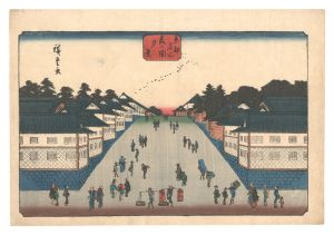 Hiroshige I / Famous Places in the Eastern Capital / Evening View of Kasumigaseki [東都名所　霞か関夕景]