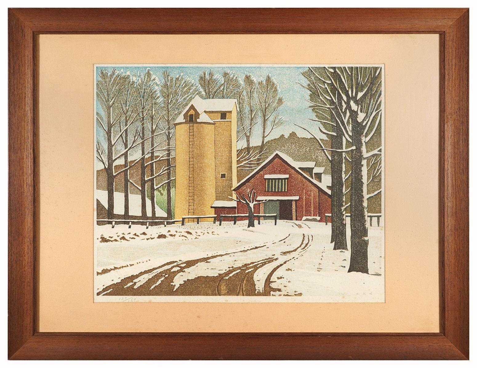 Oka Shikanosuke “Pasture with Lingering Snow”