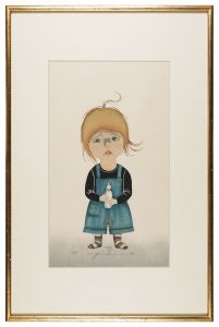米倉斉加年「作品（少女）」