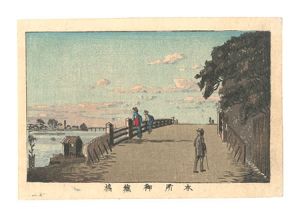 Yasuji,Tankei / True Pictures of Famous Places of Tokyo / Okurabashi Bridge, Honjo [東京真画名所図解　本所御蔵橋]