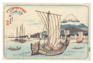 英泉「江戸八景　芝浦の帰帆」