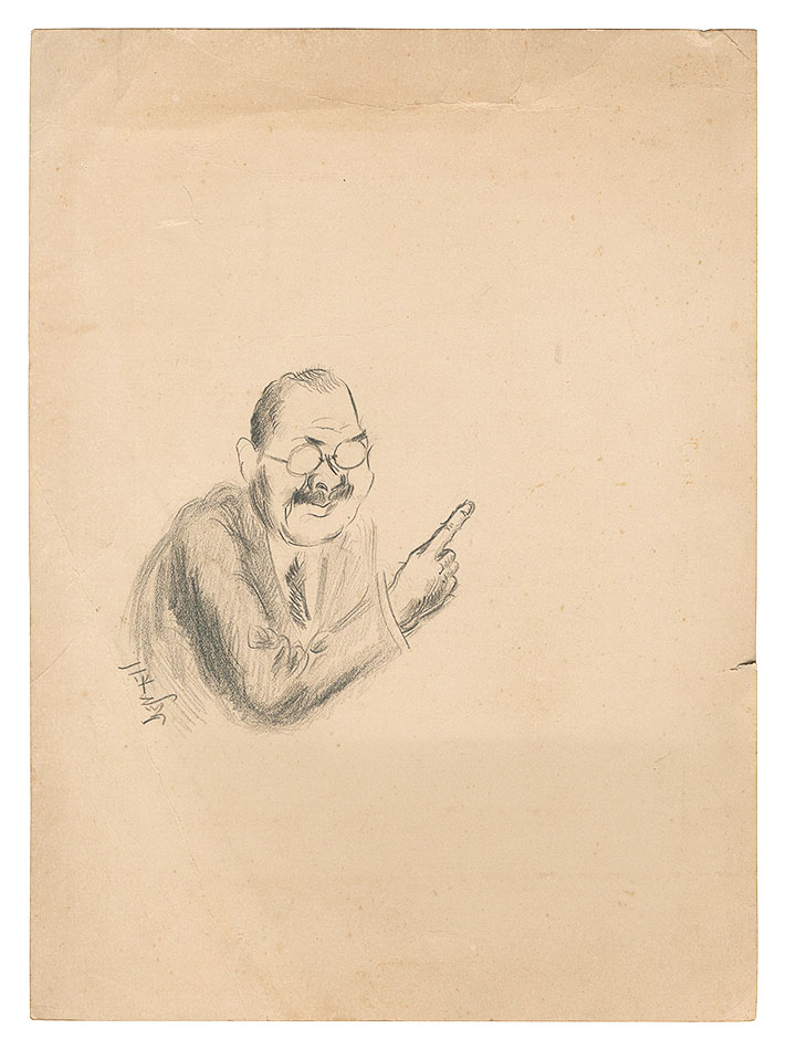岡本一平「肖像画」