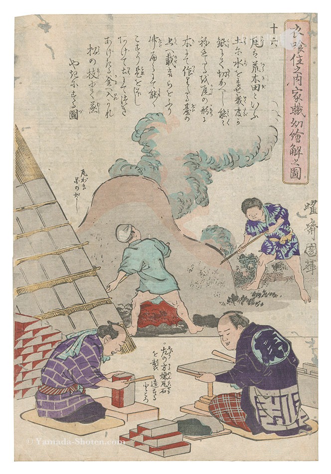 国輝二代「衣喰住之内家職幼絵解之図　第十六」