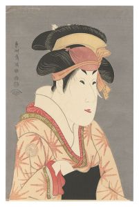 Sharaku / Actor Segawa Kikunojo III as Oshizu, Wife of Tanabe Bunzo【Reproduction】 [三世瀬川菊之丞の田辺文蔵妻おしづ【復刻版】]