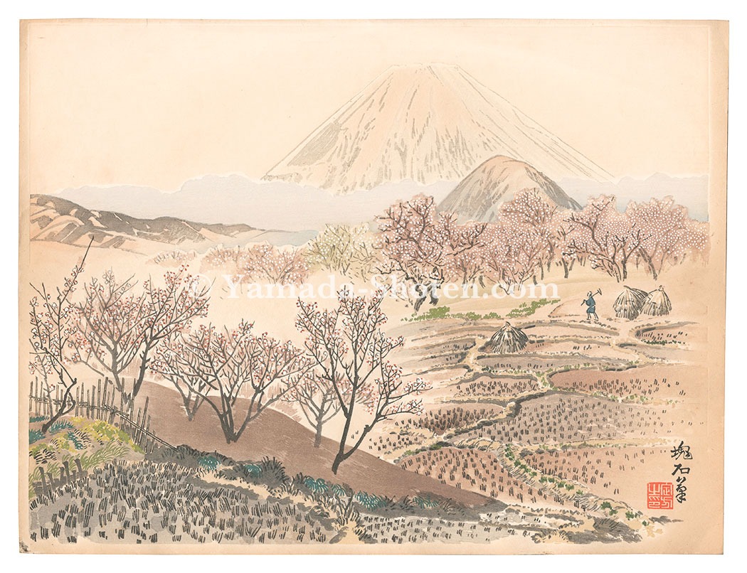Jokata Kaiseki “Plum Trees in Shimosoga and Mount Fuji”