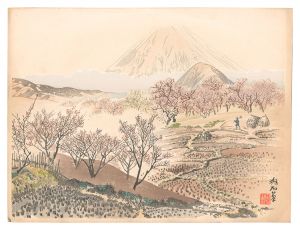Jokata Kaiseki / Plum Trees in Shimosoga and Mount Fuji