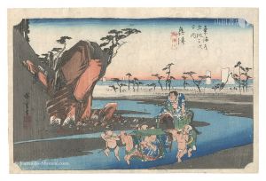 Hiroshige I / Fifty-Three Stations of the Tokaido (Hoeido Edition) / Okitsu: The Okitsu River [東海道五十三次(保永堂版)　興津 興津川]