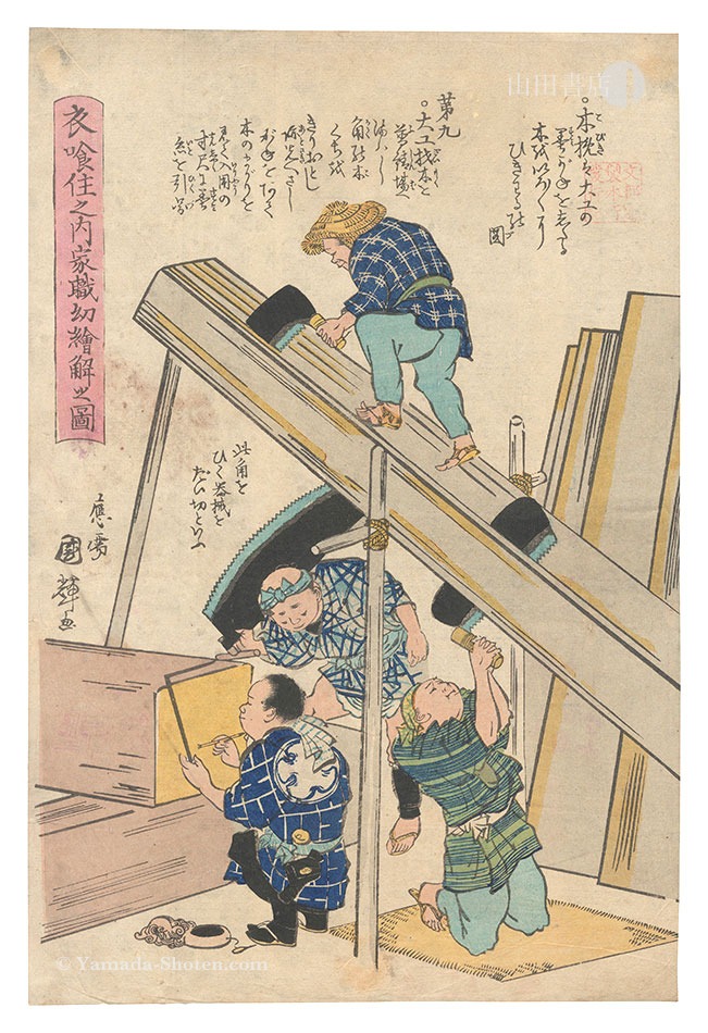 Kuniteru II “Food, Clothing, and Shelter: Process of Construction Explained for Children in Pictures / No. 8 and No. 9”