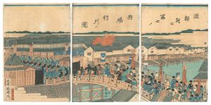Kuniteru II / The Proccesion of Lord Minamoto Yoritomo on the Way to the Hunting Grounds at Mount Fuji [源頼朝公富士ノ狩場行列ノ図]