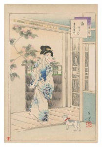 年方「三十六佳撰　湯あかり 寛政頃婦人」