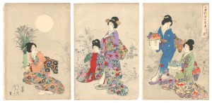 Chikanobu / Chiyoda Inner Palace / Moon-Viewing Party [千代田の大奥　月見之宴]