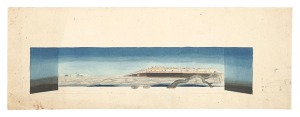 小村雪岱「舞台装置原画　木村富子『田圃』」