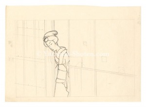 自筆画稿　邦枝完二『歌麿をめぐる女達』