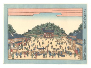 Edo Meisho (Celebrated Places of Edo) / Nio Gate at Ueno 【Reproduction】