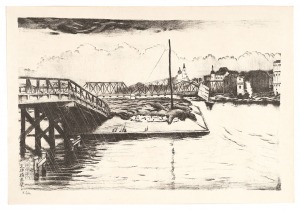 Oda Kazuma / Views of Osaka / Distant View of the Tenjin Bridge