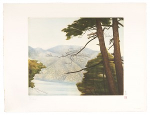 中村岳陵「夏冬二季　夏・山湖見ゆ　冬・芒野」