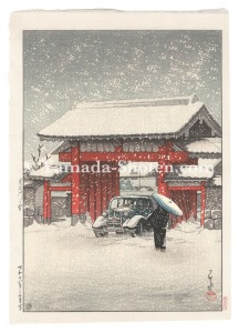 新東京百景　芝大門の雪