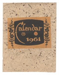 Serizawa Keisuke Calendar for 1961